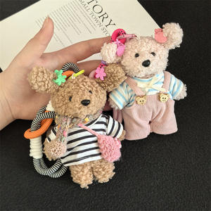 Porte-clés en peluche douce fait main, modèle chiot de dessin animé avec cordon de téléphone, référence KD188, origine CN/GUA, pour Halloween - Product Image 2
