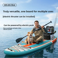 Planche de SUP gonflable Yundong H-454 avec propulseur électrique, en PVC, pour adultes, stable, pour la navigation, la pêche, le camping, débutants et avancés, avec pompe
