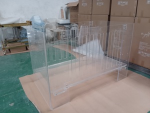 Đồ nội thất Acrylic trong suốt cũi trẻ sơ sinh phòng khách rõ ràng Chiều cao giường có thể điều chỉnh lan can hàng rào chống rơi cũi - Product Image 6