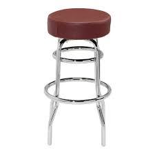 <span class=keywords><strong>Tabouret</strong></span> de bar pivotant moderne de haute qualité en chrome à double anneau avec siège en cuir durable, couleur et logo personnalisés pour cuisine, bar, café - Product Image 3