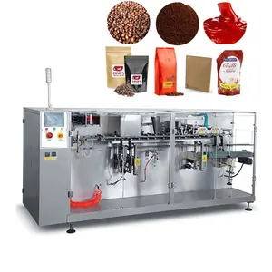 Benutzer definierte voll automatische Doypack-Füllung Zwickel vorgefertigte Beutel quadratische flache Boden beutel Kaffeepulver-Verpackungs maschine