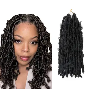 High Quality 14inch 80g African Gypsy Goddess Crochet River Butterfly Locs Braiding Hair Supplier