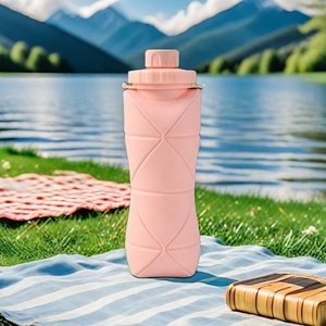 Bouteilles d'eau pliables en silicone OEM/ODM pour festivals, activités de plein air, enfants, sans BPA - Product Image 4