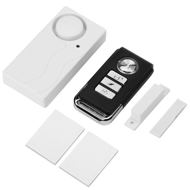 Wireless Door Magnetic Security Alarm with Vibration Sensor ABS Material Remote Control for Window/Door Opening Detection