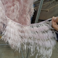 Plumes blanches teintées, garnitures en tissu pour couture, bricolage, artisanat naturel noir, franges pour costumes, plumes d'autruche pour vêtements