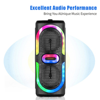 CH-6618 CH-6633 Altavoz Inalámbrico Bluetooth Portátil con Luces LED, Radio, Sistema de Sonido Boombox