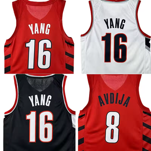 Kaus basket edisi kota tekanan panas 8 Deni Avdija 16 Yang musim baru kualitas terbaik tekanan panas kaus basket - Product Image 1