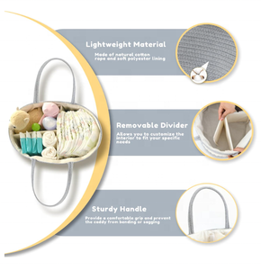 Panier <span class=keywords><strong>à</strong></span> <span class=keywords><strong>langer</strong></span> en coton extra large pour <span class=keywords><strong>table</strong></span> <span class=keywords><strong>à</strong></span> <span class=keywords><strong>langer</strong></span> et voiture - Product Image 4