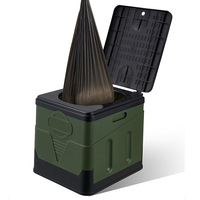 Toilettes portables d'extérieur pour le camping et les voyages en voiture, pliables et avec rangement