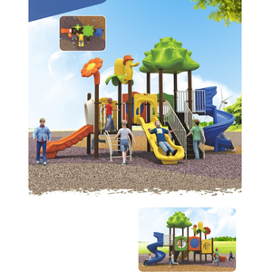 Công viên giải trí thương mại trò chơi tương tác nhựa mẫu giáo thiết bị trẻ em sân chơi ngoài trời trượt - Product Image 5