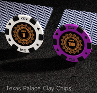 Jetons de poker en argile 14g de 40mm de haute qualité casino, personnalisables en usine avec faible MOQ, tout design possible pour jeux de hasard