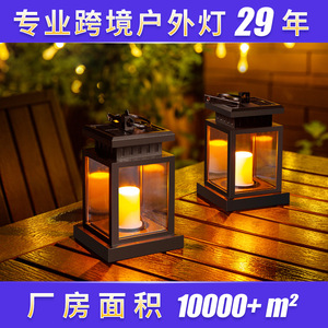 Lampe solaire de jardin décorative extérieure à LED en forme de bougie suspendue avec panneau en silicium monocristallin à haute efficacité de charge - Product Image 4