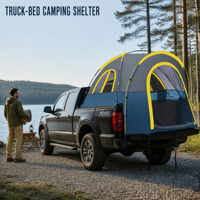 Tente de toit pour camionnette 5.0'~5.2' – Tente rectangulaire quatre saisons pour pick-up, installation facile, imperméable PU3000mm, portable et spacieuse