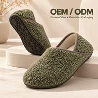 Chaussons d'intérieur neutres en peluche sherpa, ergonomiques, en mousse à mémoire de forme, pour le dropshipping et l'approvisionnement de marques de boutiques