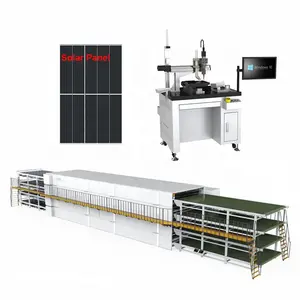 Painel solar automático cheio testando framing laminador célula longarina máquina produção linha
