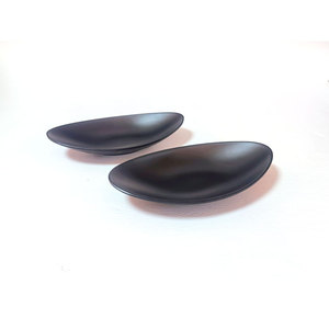 Assiette ovale en mélamine noire incassable pour salade, avec logo personnalisé, prix d'usine, pour restaurant - Product Image 5