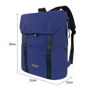 Blue Oxford <b>Laptop</b> <b>Backpack</b> Minimalist Softback Below 24L Water Resistant Unisex Shoulder Straps Solid Color Anti-Theft RFID USB - Product Image 4