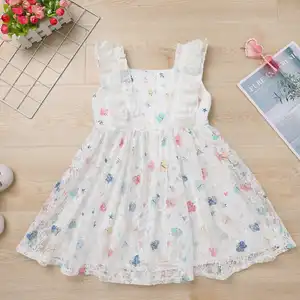 Ren bướm trẻ em Cô Gái Váy bé gái mùa hè bên Dresses