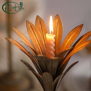 Christmas Iron <b>Candlestick</b> Flower Design Home Decoration Metal Craft - Product Image 3