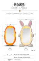 Espejo de cuerpo entero LED con forma de conejo Kawaii, espejo de tocador independiente para habitación de niñas, proyecto hotelero, pedido al por mayor