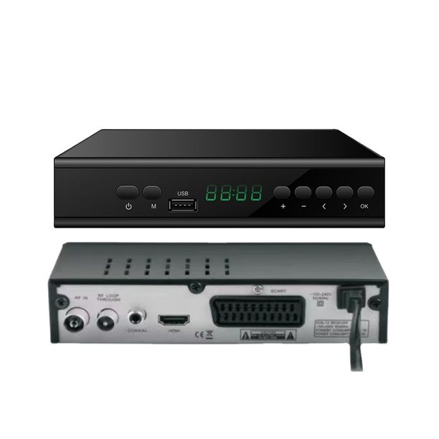 TDT Full HD H.265 HEVC DVB-T2 Set Top Box Digital TV Receptor Receive TDT TV Receiver Decoder Satellite
