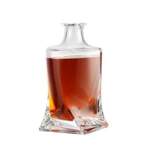 Botellas de Licor de Vidrio de 750 ml con Diseño Personalizado de Fábrica, Botella de Licor con Forma de Espiral de 750 ml para Whisky - Product Image 1