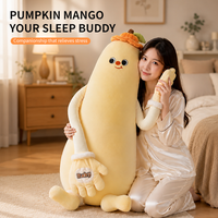 Oreiller en peluche en forme de mangue, garnissage en coton PP, matériau polyester, design unisexe pour un maintien des jambes, aide au sommeil confortable
