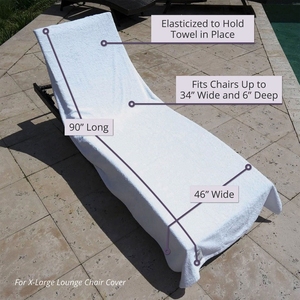 Lussuoso telo coprisedia a sdraio per piscina in spugna di cotone 100%, telo personalizzato per <span class=keywords><strong>lettino</strong></span> prendisole <span class=keywords><strong>da</strong></span> <span class=keywords><strong>spiaggia</strong></span> con tasche laterali - Product Image 2