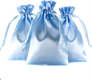 Sac en satin rose doré luxueux avec cordon de serrage pour bijoux personnalisés, idéal pour les célébrations de vacances - Product Image 4