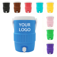 Seau à Boissons en Plastique Personnalisable avec Logo, Mini Glacière Portable pour Stade avec Paille et Robinet pour l'Extérieur