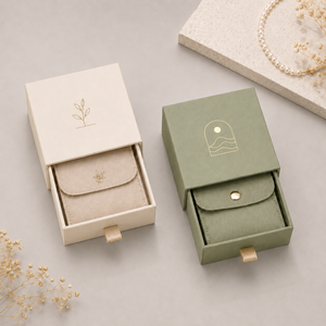 High-Grade Custom Cardboard Jewelry Drawer Box with Free Bag - Exquisite Packaging for Necklaces & Rings - Product Image 1