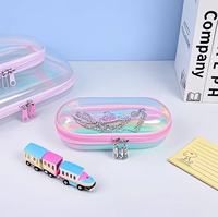 Nouvelle tendance, organiseur de maquillage portable écologique en PVC transparent, pliable, imperméable avec fermeture éclair