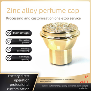 Sang Trọng Hiện Đại Thân Thiện Với Môi Kim Loại Nước Hoa Chai Biểu Tượng Tùy Chỉnh Vàng Kẽm Hợp Kim Zamac Nắp Từ Tính Với Miễn Phí Chai Mũ & Đóng Cửa - Product Image 3