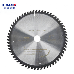 LARIX Circular TCT Hoja de sierra con punta de diamante Espiral para cortar madera Acero prensado en caliente con acabado blanco Compatible con OEM - Product Image 1