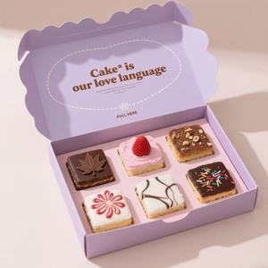 Cajas de Postres Corrugadas Reciclables Personalizadas, Recién Llegadas, Empaque de Panadería de Grado Alimenticio <span class=keywords><strong>para</strong></span> Galletas, Donas y Pasteles - Product Image 1