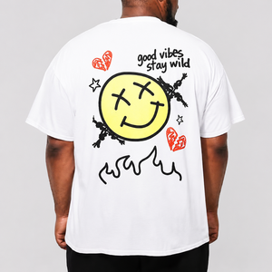 T-shirt Homme Oversize en Coton 280 g/m² à Épaules Tombantes, Imprimé Graphique, Style Streetwear, Logo Personnalisé, Vente en Gros - Product Image 3