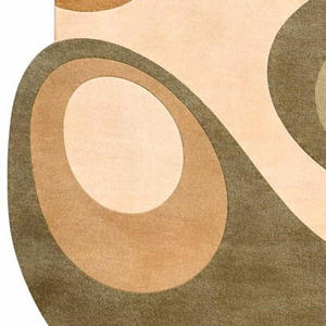 Tapis vert abstrait tufté à la main, forme organique moderne, tapis fait main pour un salon et une chambre élégants, décoration intérieure, cadeau - Product Image 3