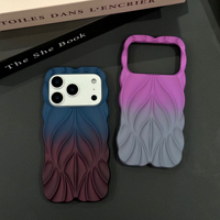 Nouvelle coque de téléphone anti-chute au design de niche, électroplaquée, dégradée, en forme de feuille pour iPhone 17 Pro Max, iPhone 13, iPhone 16