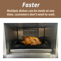 Horno de Convección Profesional de Alta Velocidad de Acero Inoxidable con Microondas, Potencia de 1.5-3KW, Diseño de Tubo Único Independiente