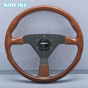 JDM Sport Classic Vintage volante in legno 14 pollici 350mm Universal Racing Flat Dish volante Flyer - Product Image 2