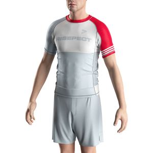 Ancient Warrior Rash Guard à manches courtes sublimé, protection UV, No Gi MMA - Product Image 5