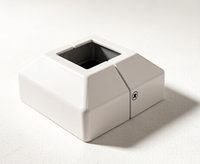 Plaque de finition pour poteau de 2 pouces, 2 pièces, base de fixation pour garde-corps, cache-joint de poteau (1, Blanc)