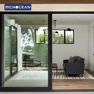 Portes coulissantes en aluminium RICHOCEAN Foshan, Porta Scorrevole pour maison, portes à double vitrage <span class=keywords><strong>avec</strong></span> <span class=keywords><strong>moustiquaire</strong></span> - Product Image 2