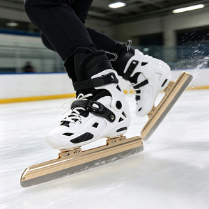 Patins à <span class=keywords><strong>glace</strong></span> à vitesse réglable pour adultes débutants, lame en acier au carbone, cadre en aluminium, patins à <span class=keywords><strong>glace</strong></span> d'extérieur, pointures 36-45 - Product Image 2