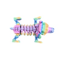 Squelette articulé imprimé en 3D, chiot teckel arc-en-ciel, jouet anti-stress, chien anatomique, chien fantôme, décoration de bureau d'Halloween, cadeau personnalisé