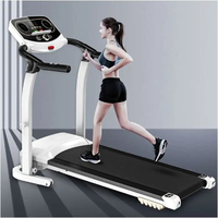 Nouveau modèle de tapis roulant abordable pour la maison avec guidon, machine à courir inclinable avec porte-bouteille pour l'exercice et la perte de poids