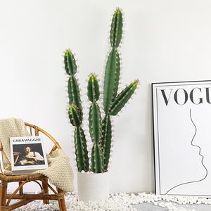 Plantas Tropicales Artificiales, Suculentas, Decoración Interior y Exterior, Cactus Artificial Grande - Product Image 6