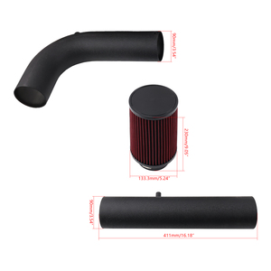 Kit de Filtro de Aire Frío Extendido de Alto Rendimiento AOSU, Negro y Rojo, para Land Cruiser 1FZ-FE AIM099-BK-RD - Product Image 2