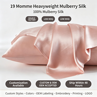 Taies d'oreiller de luxe modernes en soie tissée 100% pure, couleur unie, toutes saisons, qualité supérieure, pour un sommeil profond, avec coffret cadeau