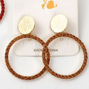 Boucles d'oreilles créoles micro-serties de zircone cubique, plaquées or 18 carats, design géométrique rond, bijoux de fête, boucles d'oreilles tendance pour femme - Product Image 3